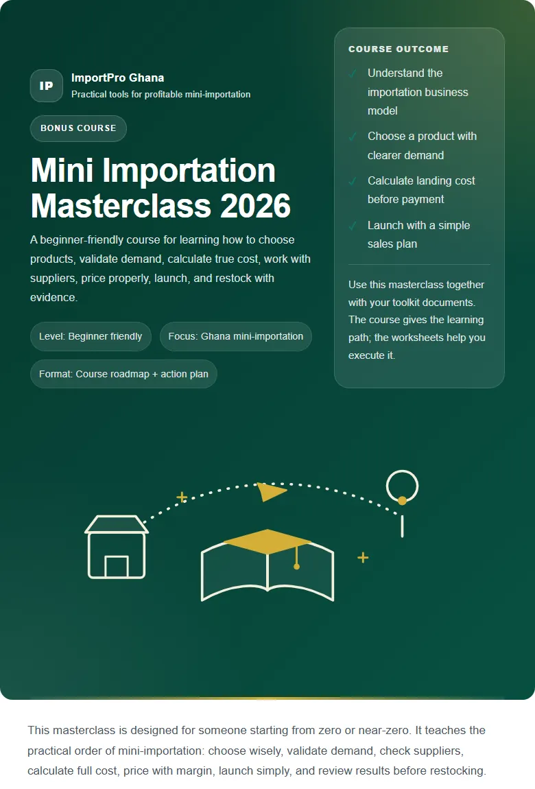 Preview of the Mini Importation Masterclass 2026